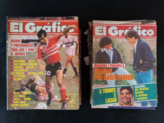 53 riviste annata 1985 El Grafico Maradona, Hagler,  Passerella