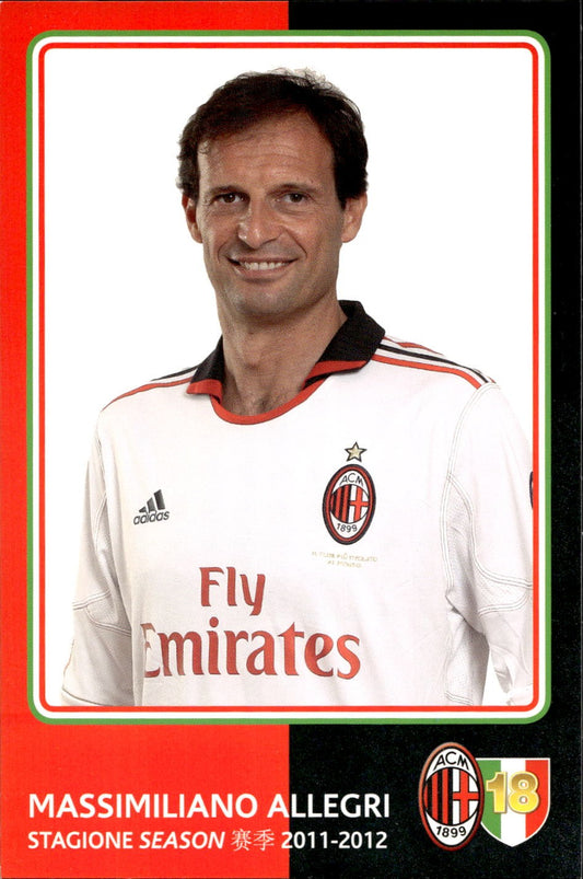 cartolina postcard Calcio Milan 2011-12 - Allegri