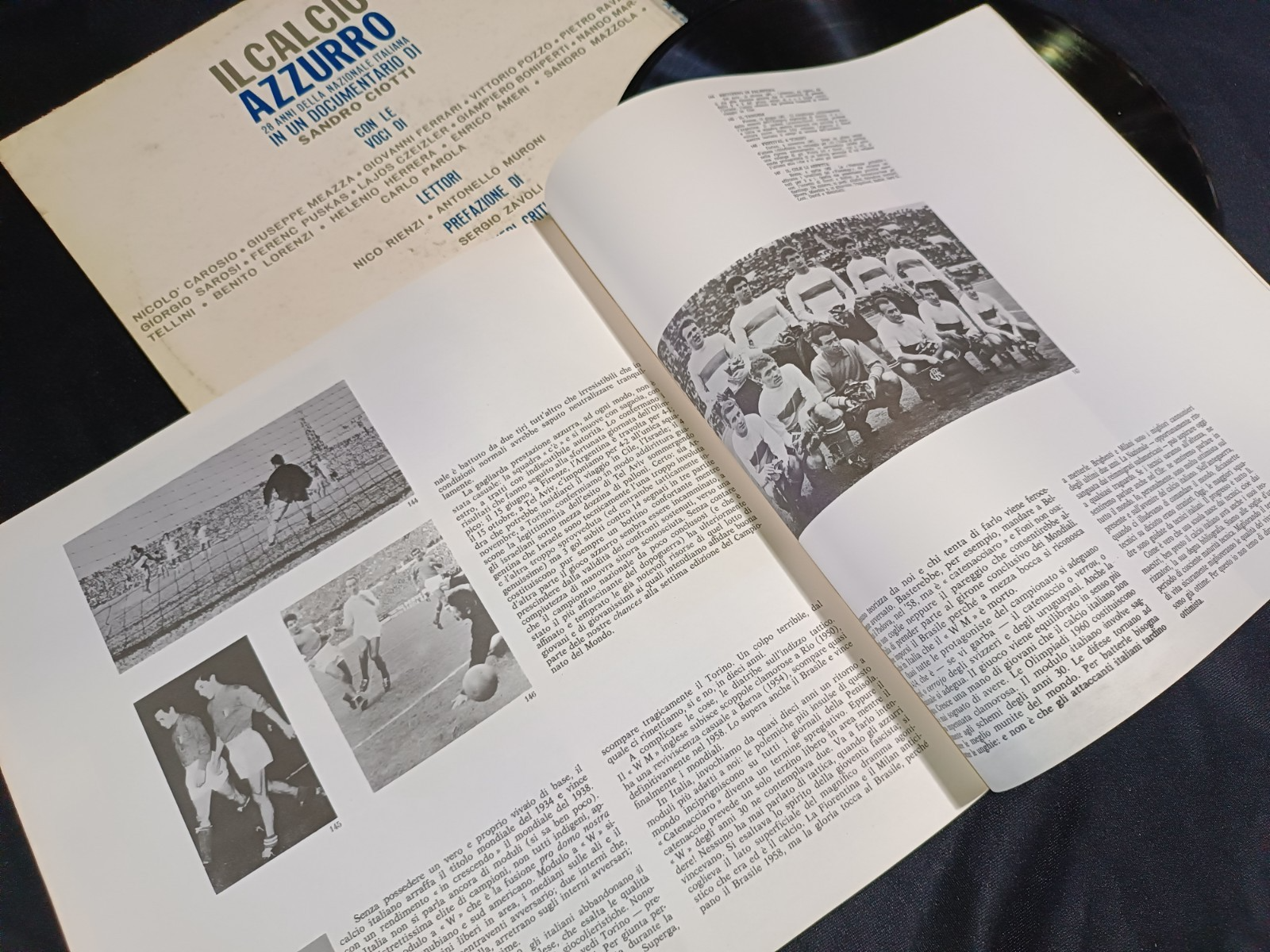 Disco in vinile IL CALCIO AZZURRO Documentario nazionale di S. CIOTTI