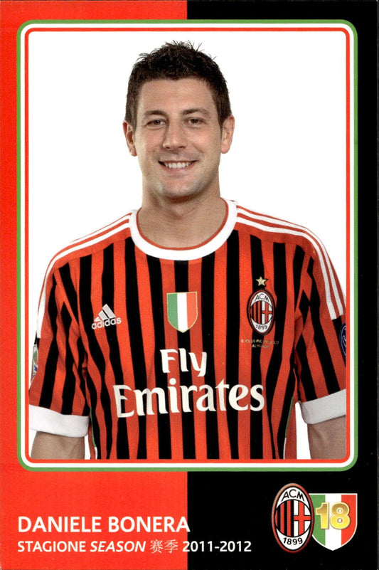 cartolina postcard Calcio Milan 2011-12 - Boner