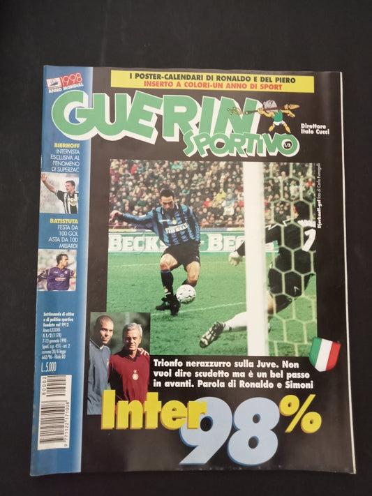 rivista GUERIN SPORTIVO anno 1998 numero 1-2 - INTER Ronaldo (con poster)