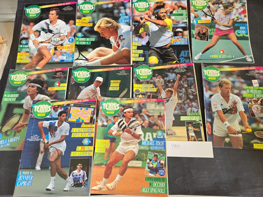 Riviste Tennis OGGI annata completa 1991 senza gadget o poster 10 numeri