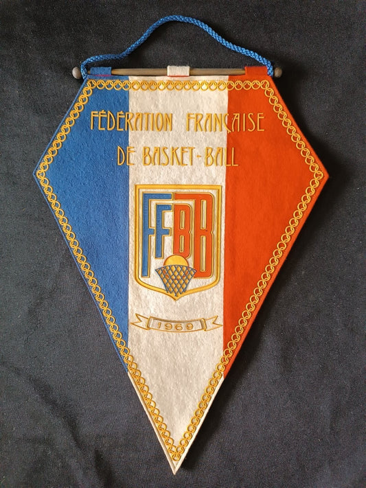 Gagliardetto Pennant Francia FFBB 1961 Basket Vintage