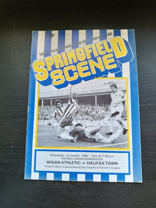 programma calcio Wigan Athletic V Halifax Town 1st 1980