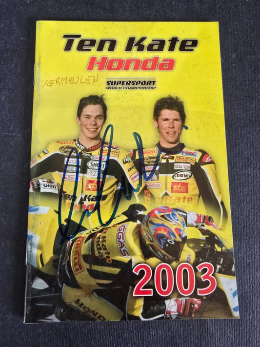 Autografo autograph originale su cartolina motogp  Chris Vermeulen motociclismo