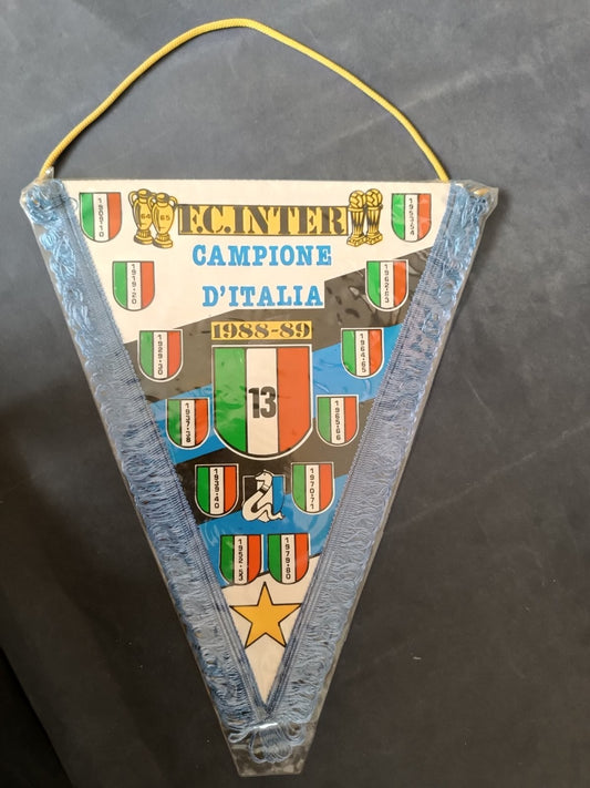 gagliardetto fanion pennant Internazionale fc  1908  campione 1988/89 con busta