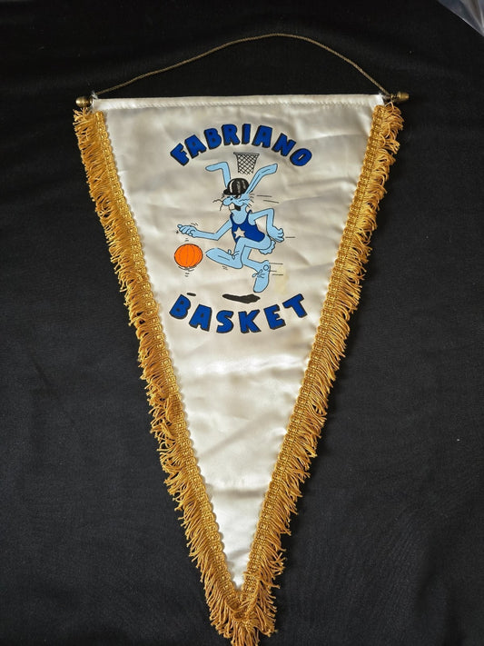 Gagliardetto Pennant in stoffa  A.P. FABRIANO BASKET originale