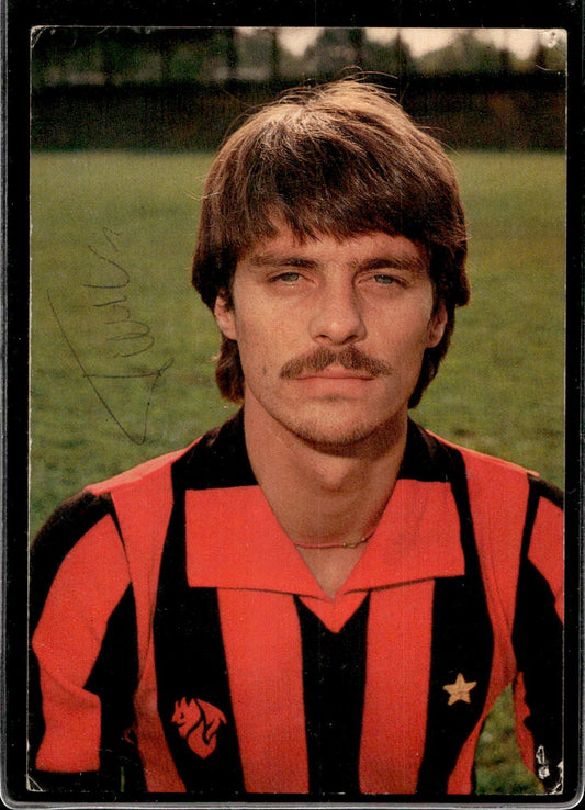 cartolina postcard Calcio Milan con Autografo Franco Vincenxi