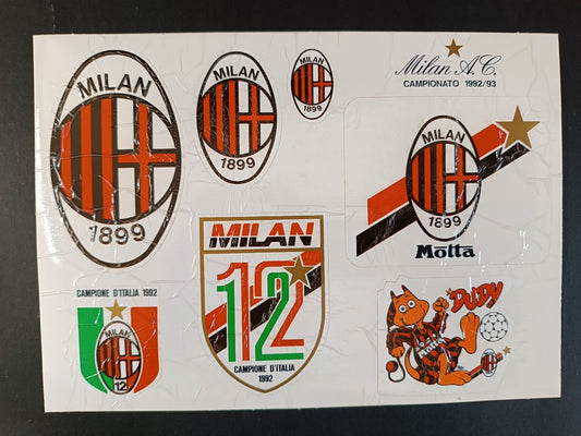 Adesivo MILAN - Composizione Campione d'Italia 1992 - 12smo scudetto Dudy
