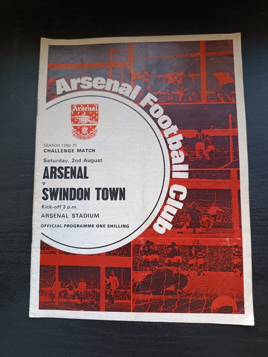 programma calcio Arsenal V Swindon Town 2nd 1969