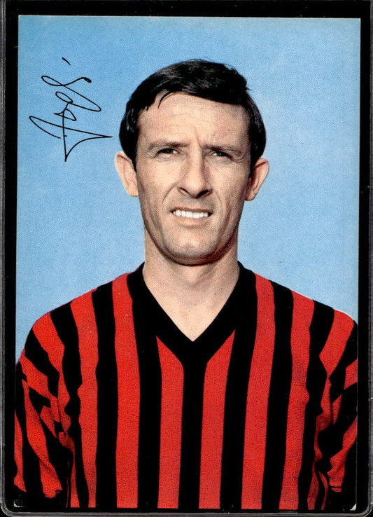 Cartolina Romano Fogli Milan con autografo stampato ufficio Stampa Milan