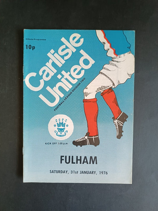 programma calcio Carlisle Uts vs Fulham 1976