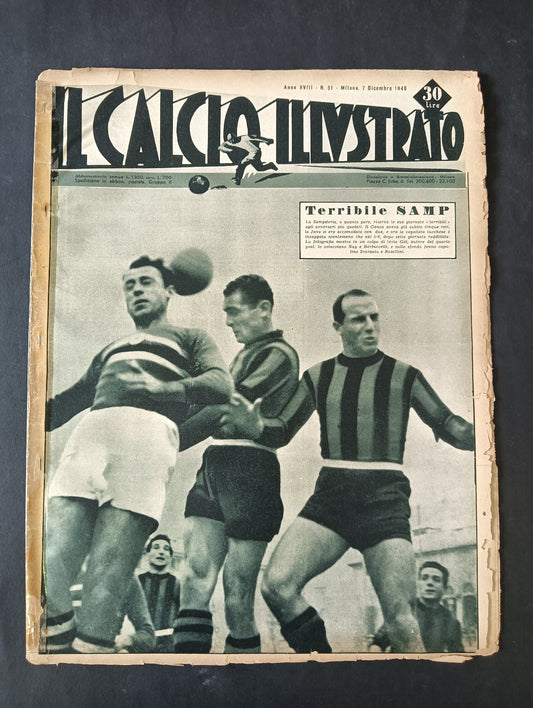 rivista IL CALCIO ILLUSTRATO anno 1948 numero 51 - Samporia Juve Scarpato Gei