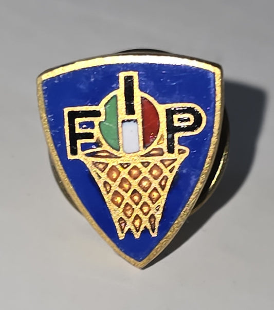 spilla pins originale anni 70 FIP federazione Italiana Pallacanestro  Bertoni