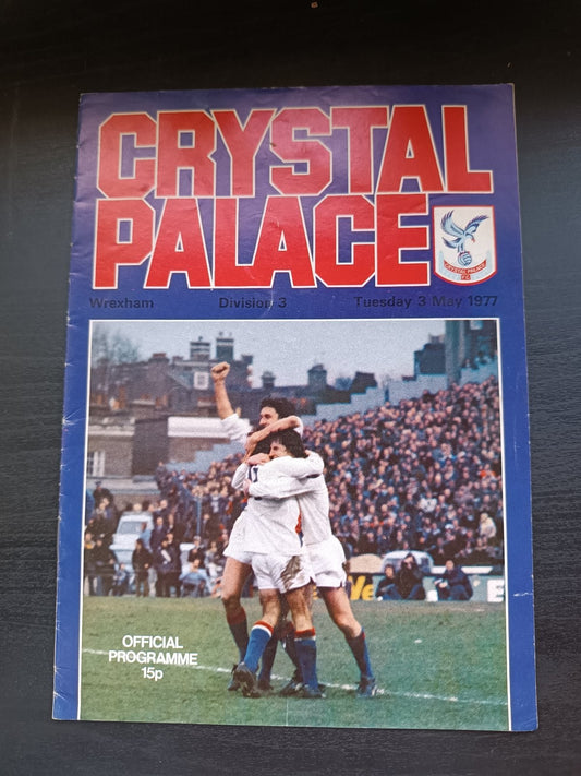 programma calcio Crystal Palace V Wrexham 3rd 1977