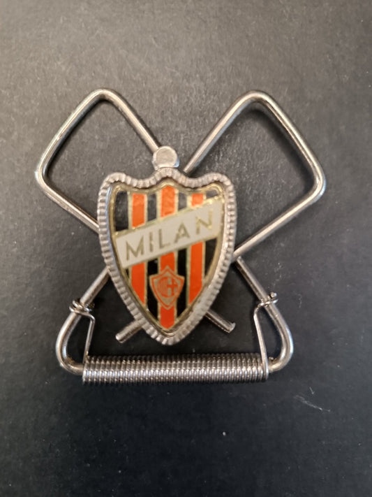 A.C.Milan  fermasoldi a molla metallo scudetto anni 50 money clip badge 3