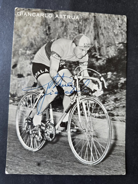 Autografo autograph originale su  Cartolina Giancarlo Astrua Ciclismo