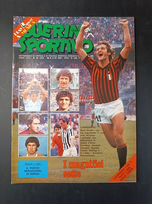 Rivista GUERIN SPORTIVO n 39 - 1979 inserto Film Campionato - senza poster