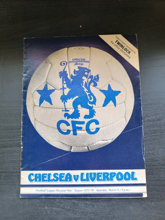 programma calcio Chelsea V Liverpool  4st 1977