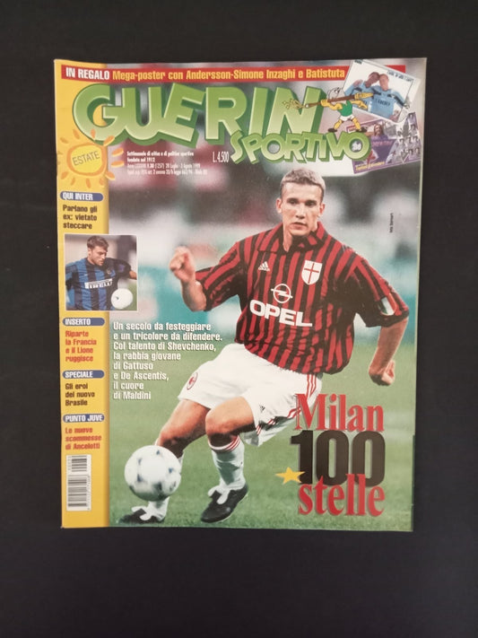 rivista GUERIN SPORTIVO anno 1999 numero 30 - Sheva (con poster)