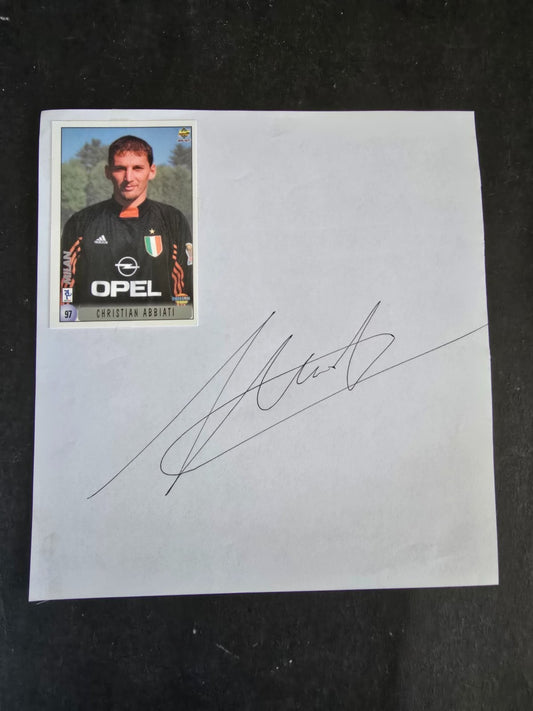 Autografo autograph originale su foglietto  Christian ABBIATI