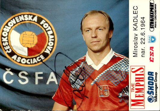 Cartolina Ceskoslovenska Fotbalova Asociace (con autografo)