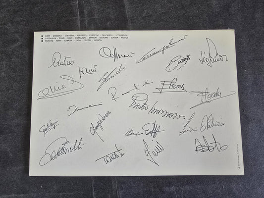Cartolina Autografi stampati Torino Calcio 1986/87 ufficiale  adidas sweda