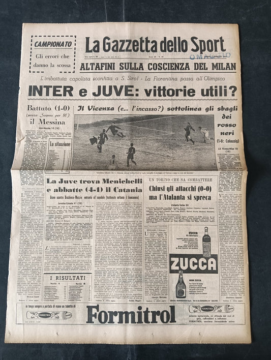 Quotidiano LA GAZZETTA DELLO SPORT n 33 06/02/1965 Altafini