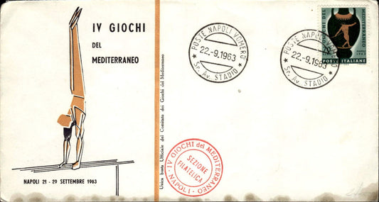 busta primo giorno IV giochi del mediterraneo Napoli 1963