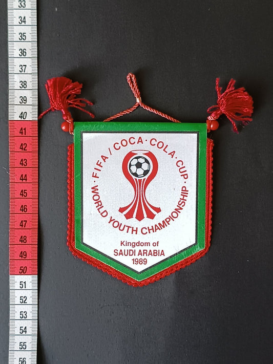 gagliardetto Pennant calcio FIFA Coca-Cola CUP Kingdom of Saudi Arabia 1989