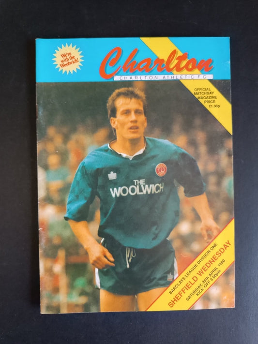 programma calcio Charlton Athletic vs Sheffield W. 1990