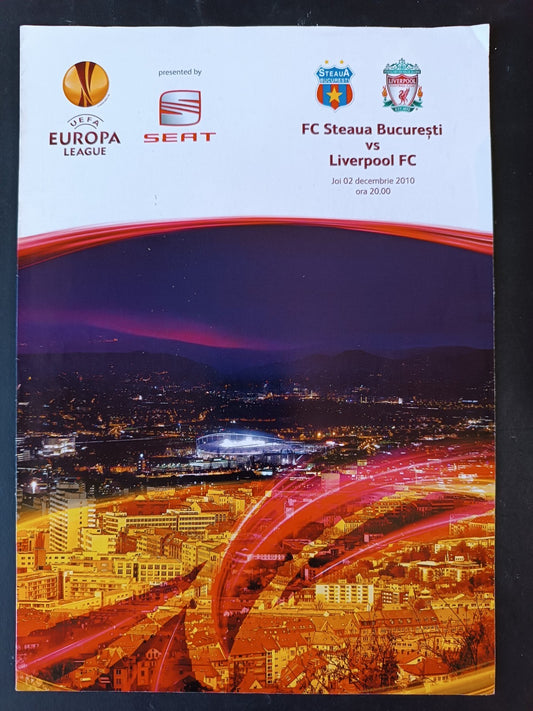 Programma ufficiale Uefa Europa League Steaua Bucarest Liverpool 2010