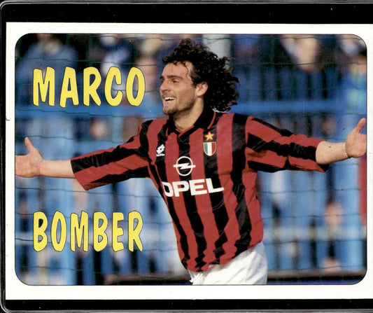 cartolina postcard Calcio Milan Marco Bomber
