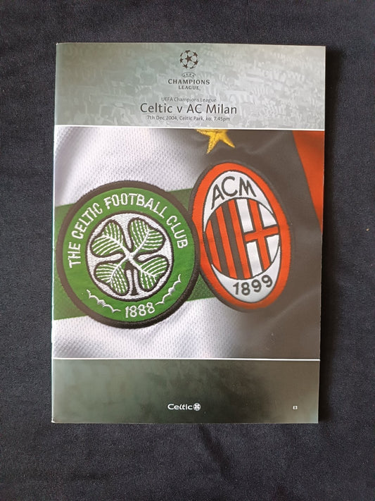 programma ufficiale Celtic - Milan Champions League 7 dicembre 2004