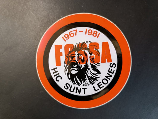 Adesivo MILAN - Fossa dei Leoni 1967-1981 - Hic Sunt leones