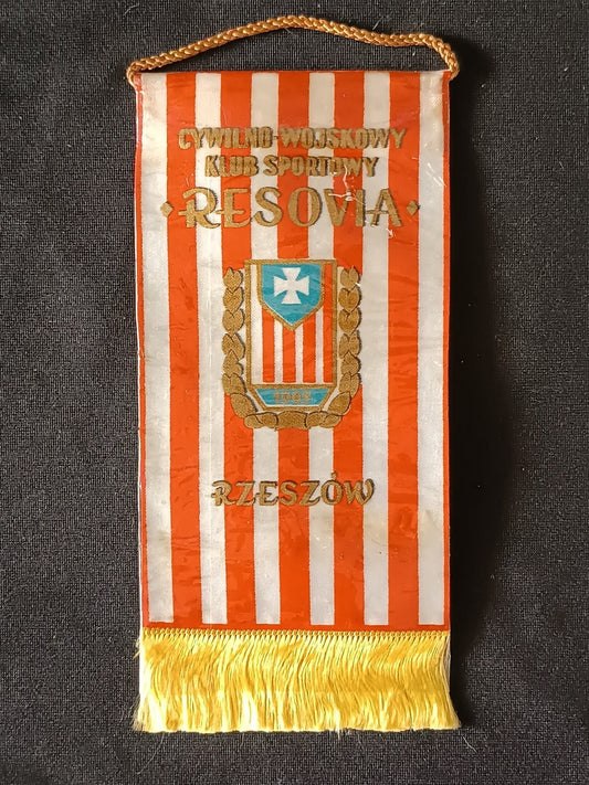 Gagliardetto Pennant CWKS Resovia Rzesz�w Polonia Vintage