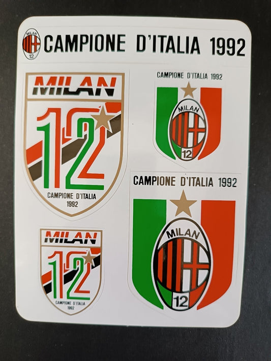 Adesivo MILAN - Composizione Campione d'Italia 1992