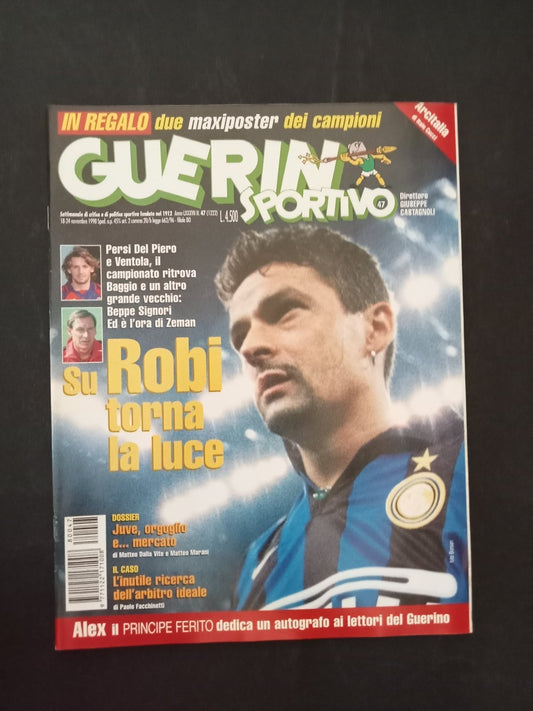 rivista GUERIN SPORTIVO anno 1998 numero 47 - Baggio (con poster)