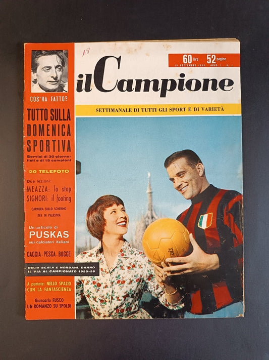 rivista IL CAMPIONE anno 1955 - numero 1 - Nordahl