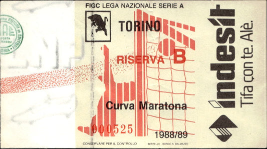 biglietto Ticket Stadio Lega Nazionale Torino 1988/89