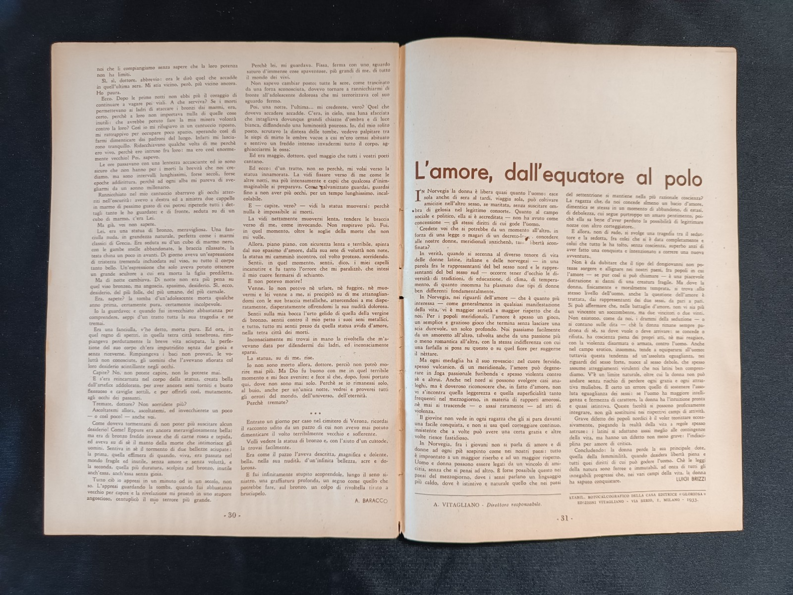 rivista COSMOS suppl Excelsior MEAZZA - n 7 anno 1933 - ed Vitagliano