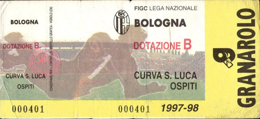 biglietto stadio BOLOGNA - INTER  1997/98
