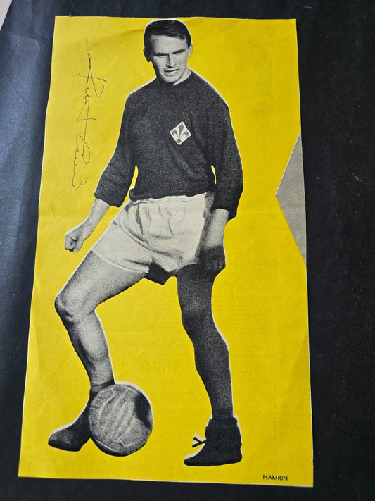 Autografo autograph originale su ritaglio Kurt HAMRIN FIORENTINA (2)
