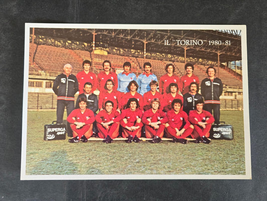 Cartolina Autografi stampati Torino Calcio 1980/81 ufficiale superga sport