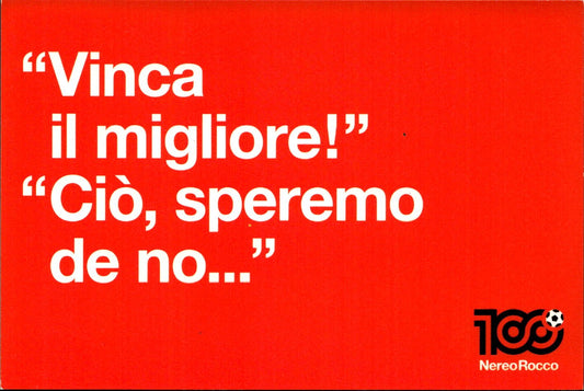 cartolina postcard calcio Milan 100 Nereo Rocco 2012 (7