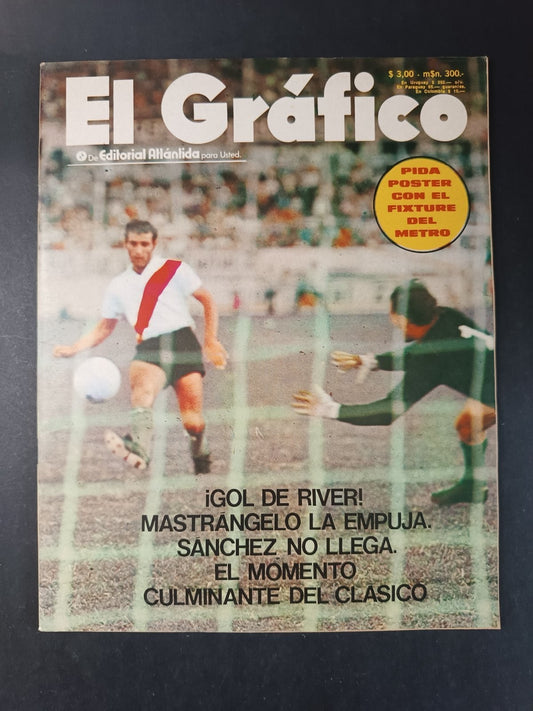 Rivista EL GRAFICO numero 2787 anno 1973 - Mastrangelo (con poster)