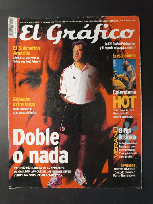 Rivista EL GRAFICO numero 4242 anno 2001 Jimenez (no poster)
