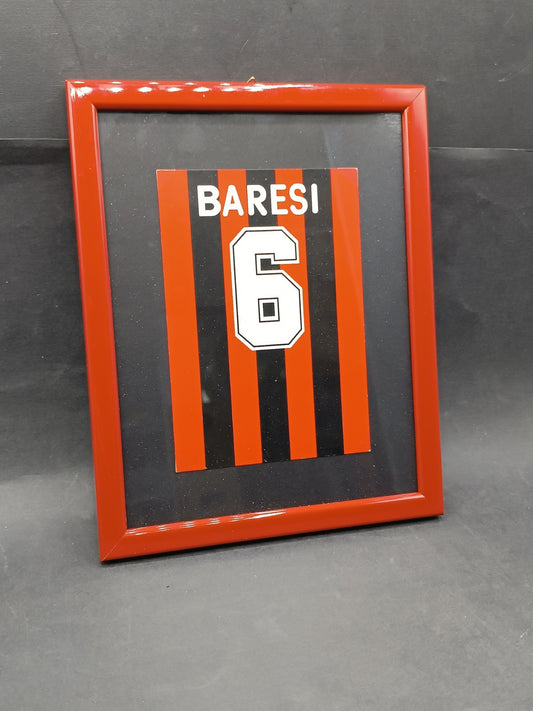 quadro incorniciato con cartolina BARESI 6 (18x23 cm circa) museo San Siro Arisi