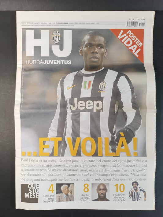 rivista ufficiale HURRA'JUVENTUS febbraio 2013 n 2 con poster