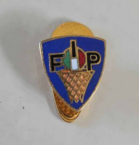 spilla pins originale anni 70 FIP federazione Italiana Pallacanestro Cicognani